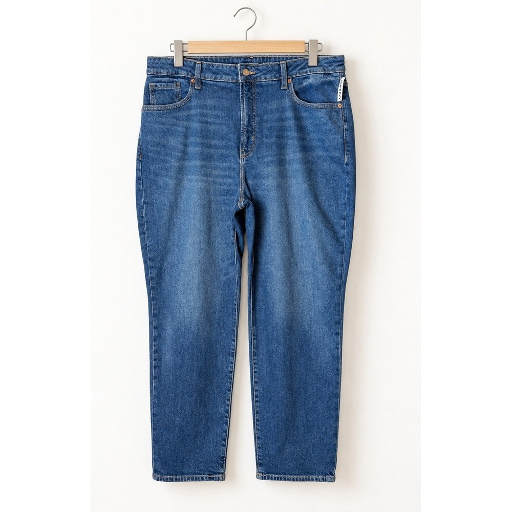 Old Navy OG Straight Jeans Women 18 Blue NWT High Rise Secret Slim Pockets Denim